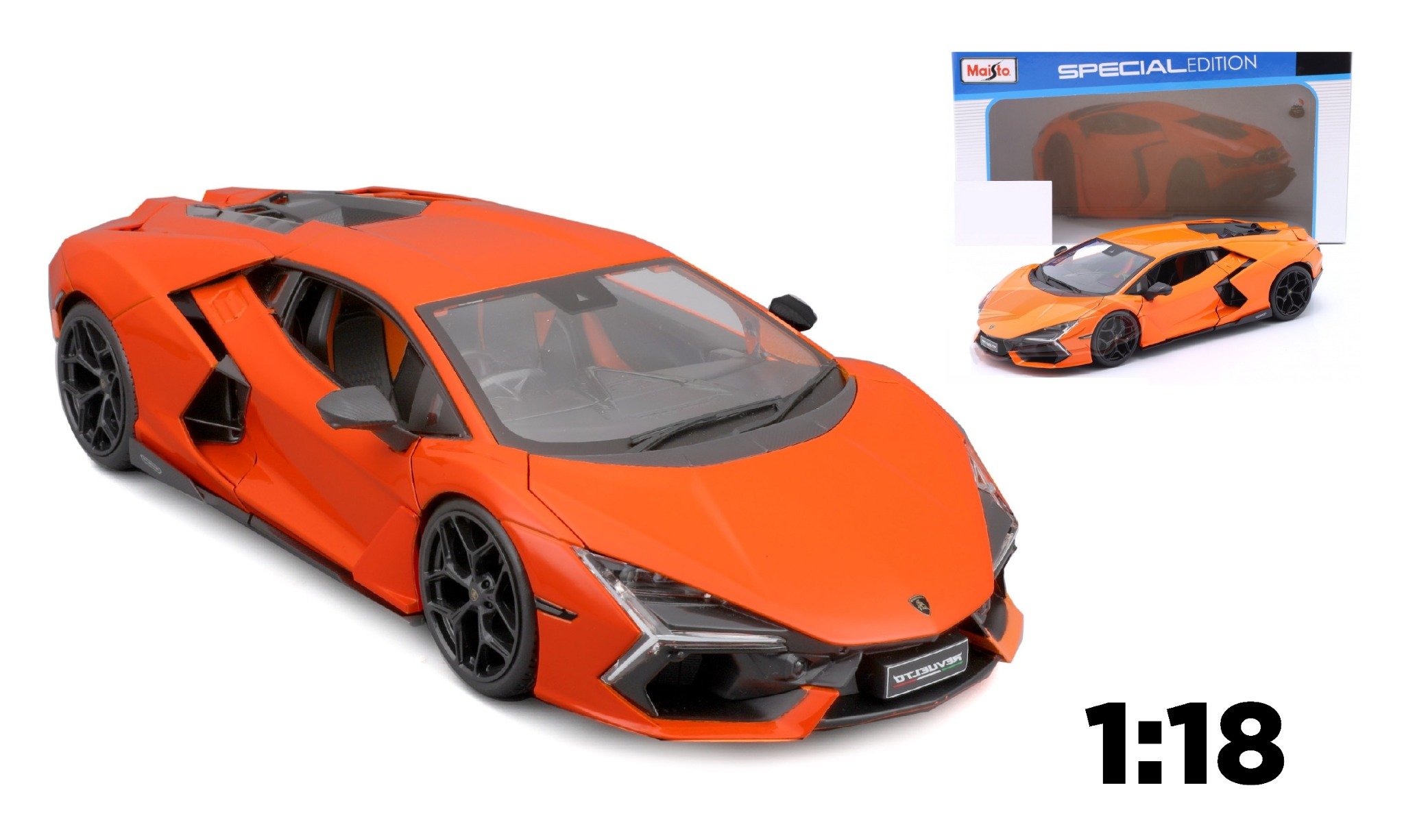  Mô hình xe Lamborghini Revuelto Hybrid year 2023 orange 1:18 Maisto 31463 OG OT342 