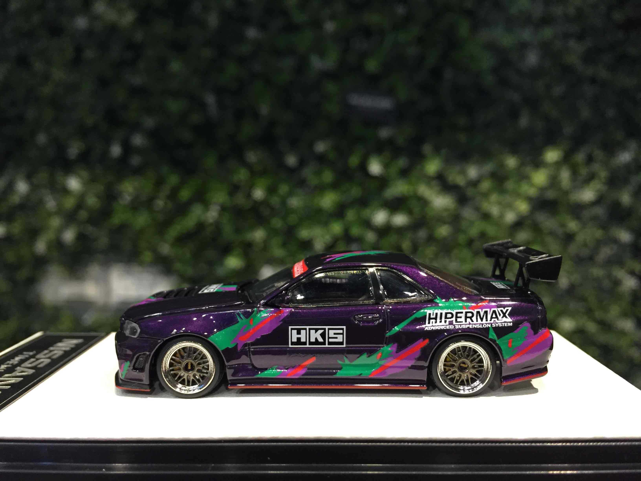  Nissan Skyline GT-R (R34) HKS Purple tỉ lệ 1:64 Time Micro TM643421 