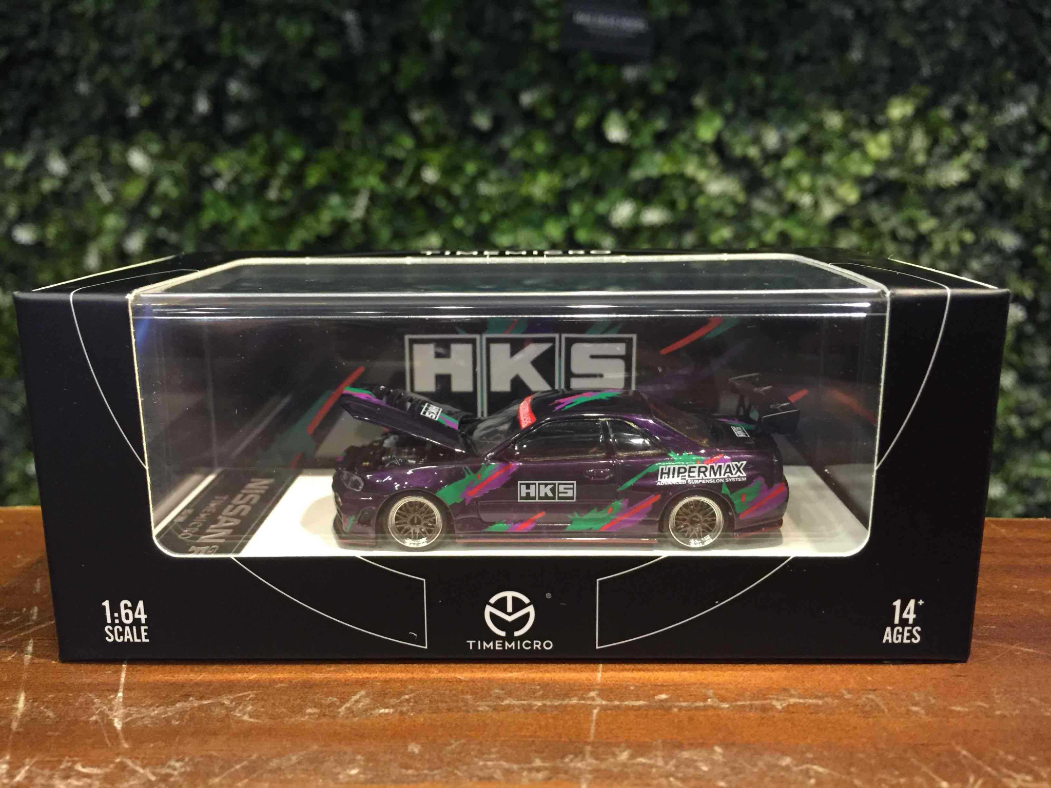  Nissan Skyline GT-R (R34) HKS Purple tỉ lệ 1:64 Time Micro TM643421 