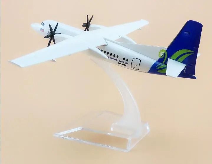  Mô hình máy bay cánh quạt ATR72 Malaysia Maswings 16cm MB16196 