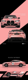  Mô hình xe BMW M4 Gulf, Pink Pig box camping tỉ lệ 1:64 Time micro 