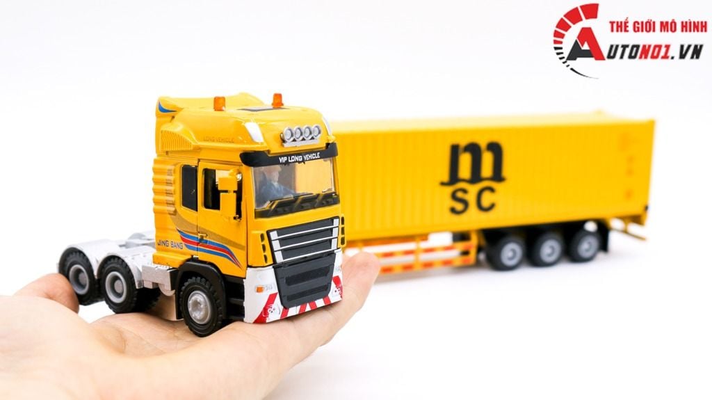 MÔ HÌNH XE CONTAINER CHỞ HÀNG 1:50 JINGBANG 7877A