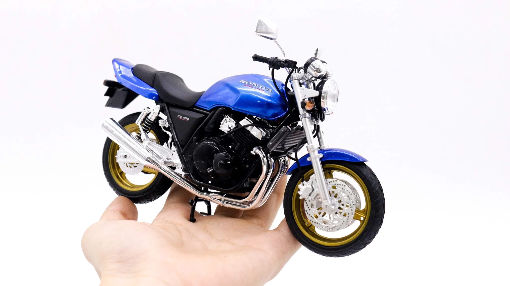  Mô hình xe Honda CB400 Super four blue 1:12 Aoshima D238A 