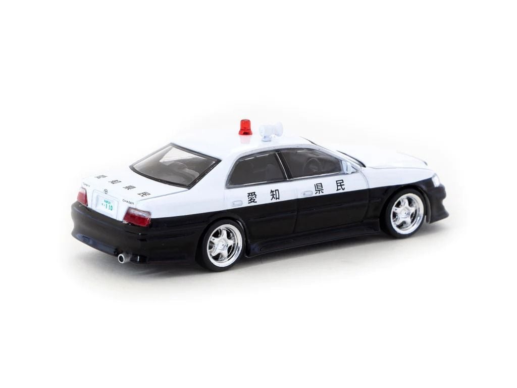  Mô hình xe Toyota Chaser JZX100 Black / White VERTEX police tỉ lệ 1:64 Tarmac works 