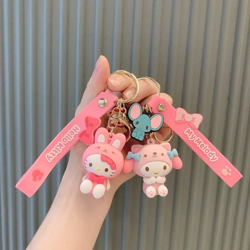  Móc khóa nhựa dẻo - silicon gấu Hello Kitty MK015 