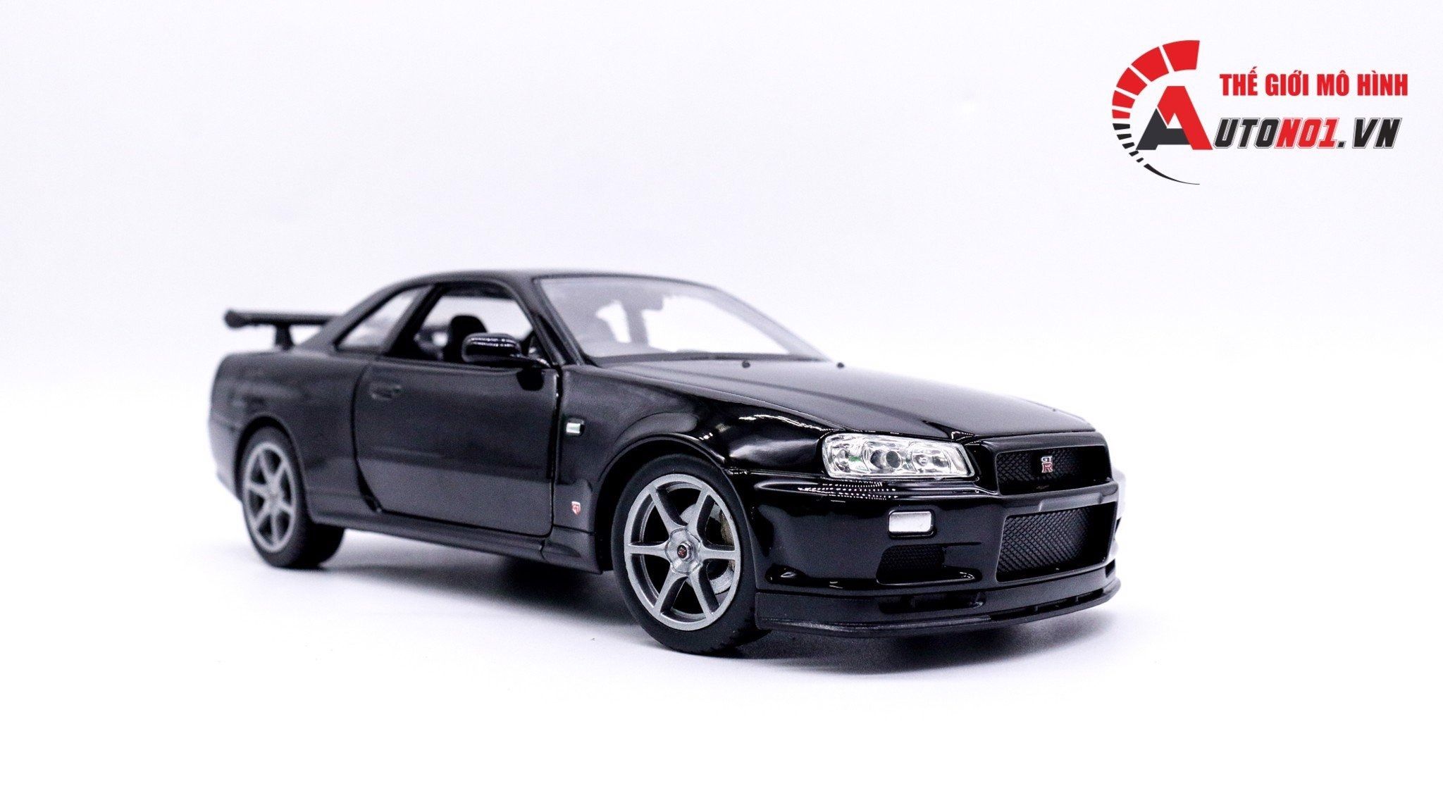  Mô hình xe Nissan Skyline Gt-R R34 1:24 Welly OT132 