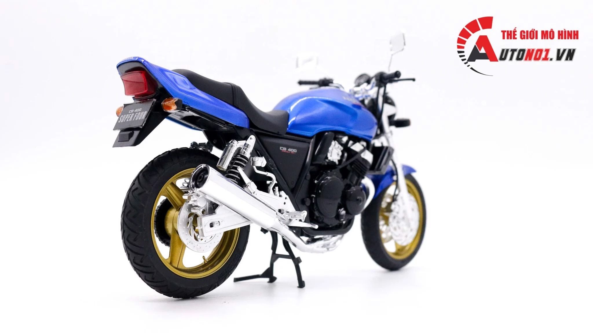  Mô hình xe Honda CB400 Super four blue 1:12 Aoshima D238A 