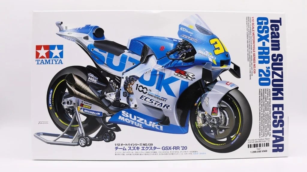  Mô hình kit mô tô Suzuki Team Ecstar Gsx-Rr 2020 1:12 Tamiya 14139 