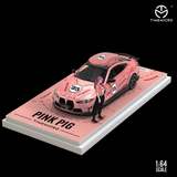  Mô hình xe BMW M4 Gulf, Pink Pig box camping tỉ lệ 1:64 Time micro 