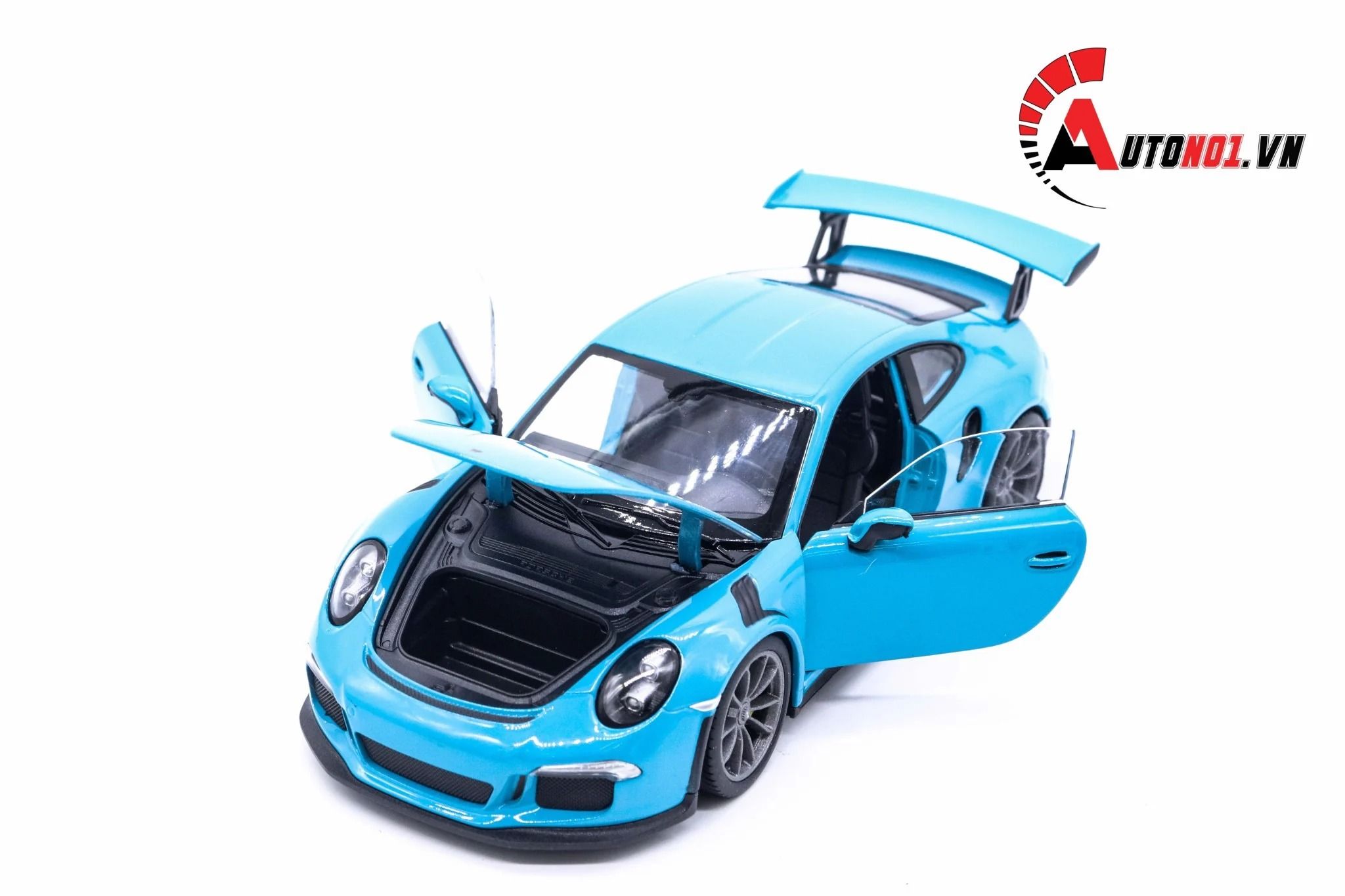  Mô hình xe Porsche 911 GT3 RS 2016 mở được hai cửa,capo trước, đánh lái được 1:24 Welly 5386 