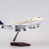  Mô hình máy bay Saudi Arabia Boeing B747-400 Ả Rập 47cm 1:150 có đèn led tự động theo tiếng vỗ tay hoặc chạm MB47018 