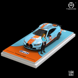  Mô hình xe BMW M4 Gulf, Pink Pig box camping tỉ lệ 1:64 Time micro 