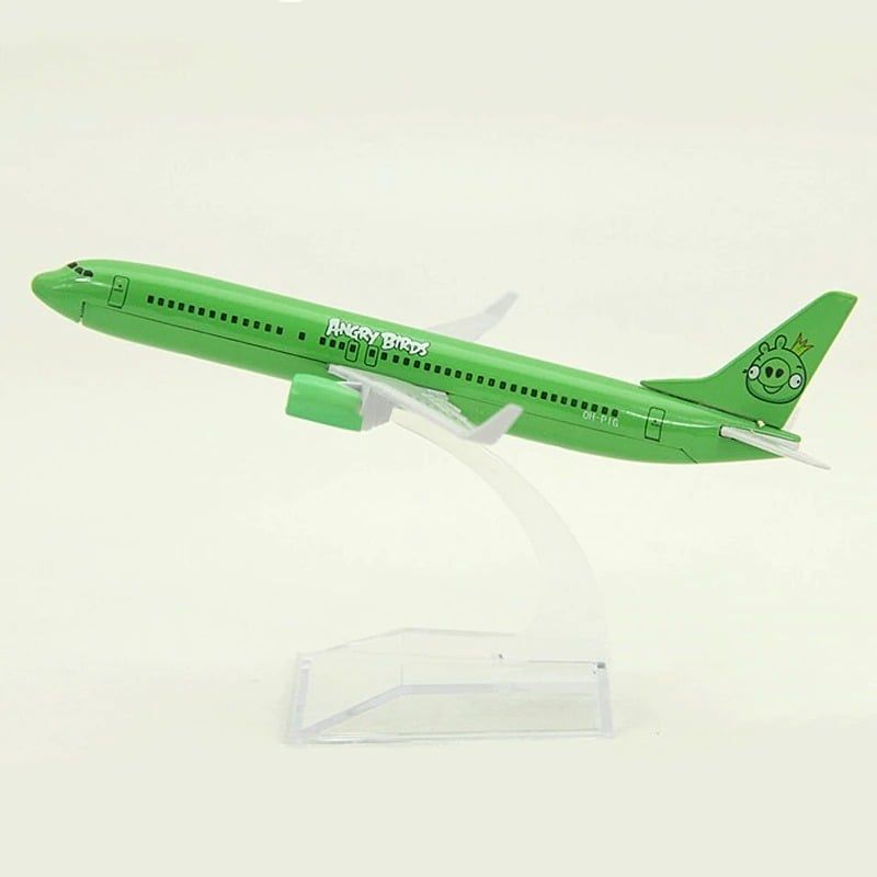 Mô hình máy bay Angry Bird Airlines Green Boeing B737-800 16cm MB16150