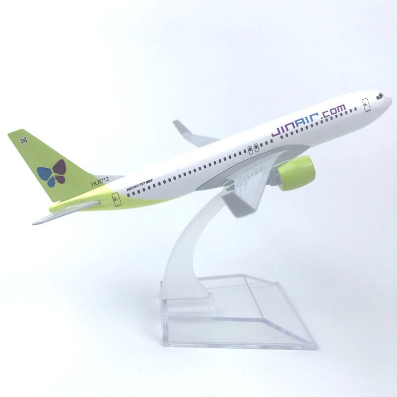 Mô hình máy bay Hàn Quốc Jin Air.com Boeing B737 16cm MB16041