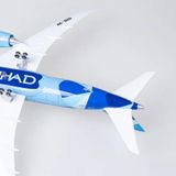  Mô hình máy bay Jason Tutu Etihad Boeing B787 blue Ả Rập 47cm có đèn led tự động theo tiếng vỗ tay hoặc chạm MB47047 