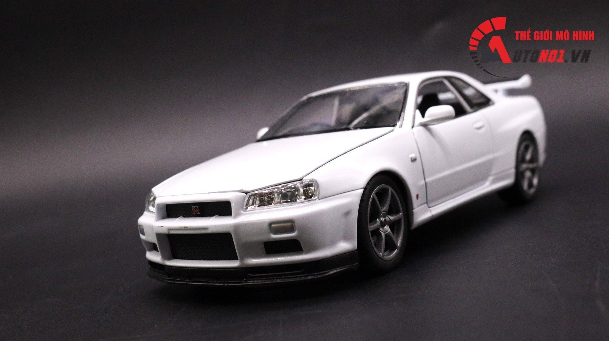  Mô hình xe Nissan Skyline Gt-R R34 1:24 Welly OT132 