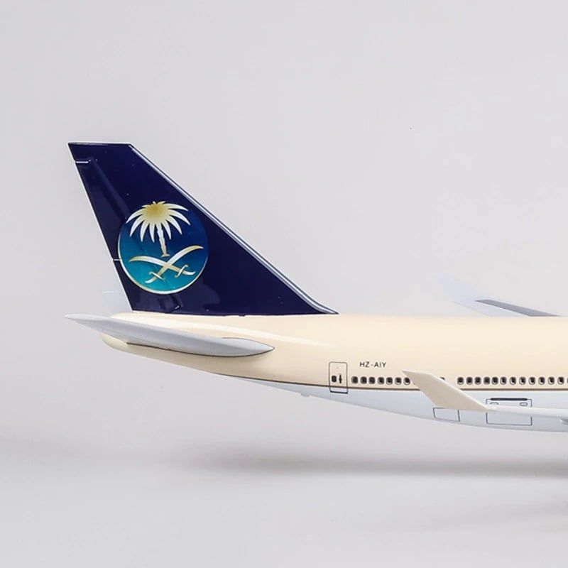  Mô hình máy bay Saudi Arabia Boeing B747-400 Ả Rập 47cm 1:150 có đèn led tự động theo tiếng vỗ tay hoặc chạm MB47018 