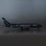  Mô hình máy bay Jason Tutu Etihad Boeing B787 blue Ả Rập 47cm có đèn led tự động theo tiếng vỗ tay hoặc chạm MB47047 