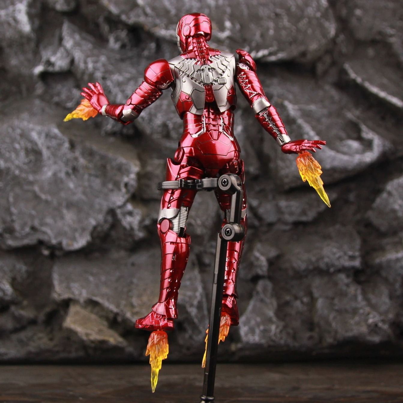  Mô hình nhân vật Marvel Iron man người sắt có đèn MK5 Mark V Avengers SHF tỉ lệ 1:10 18CM ZD Toys FG263 