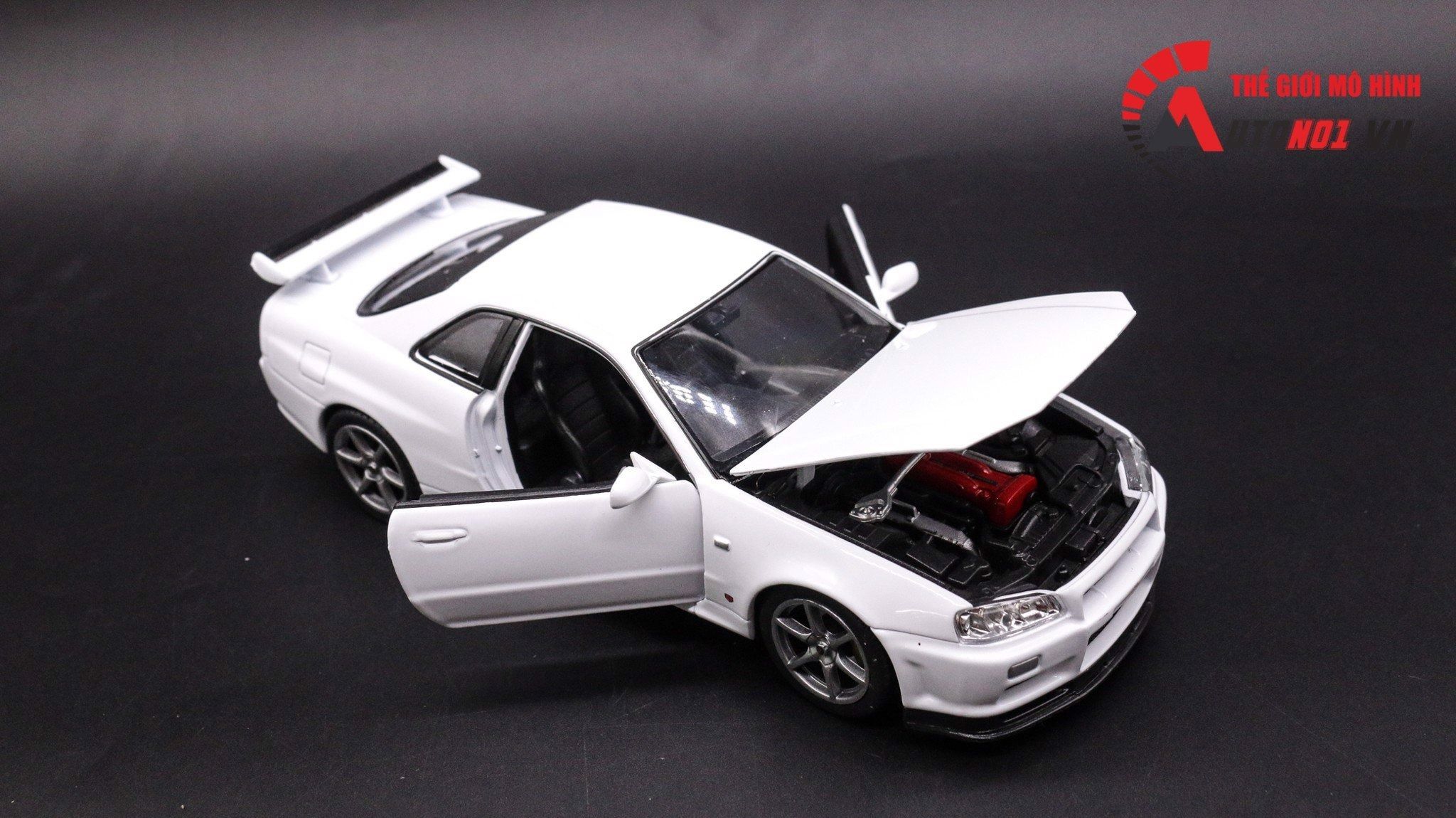  Mô hình xe Nissan Skyline Gt-R R34 1:24 Welly OT132 