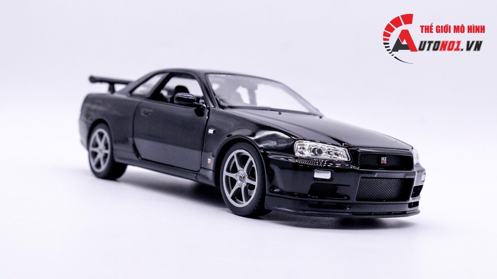  Mô hình xe Nissan Skyline Gt-R R34 1:24 Welly OT132 