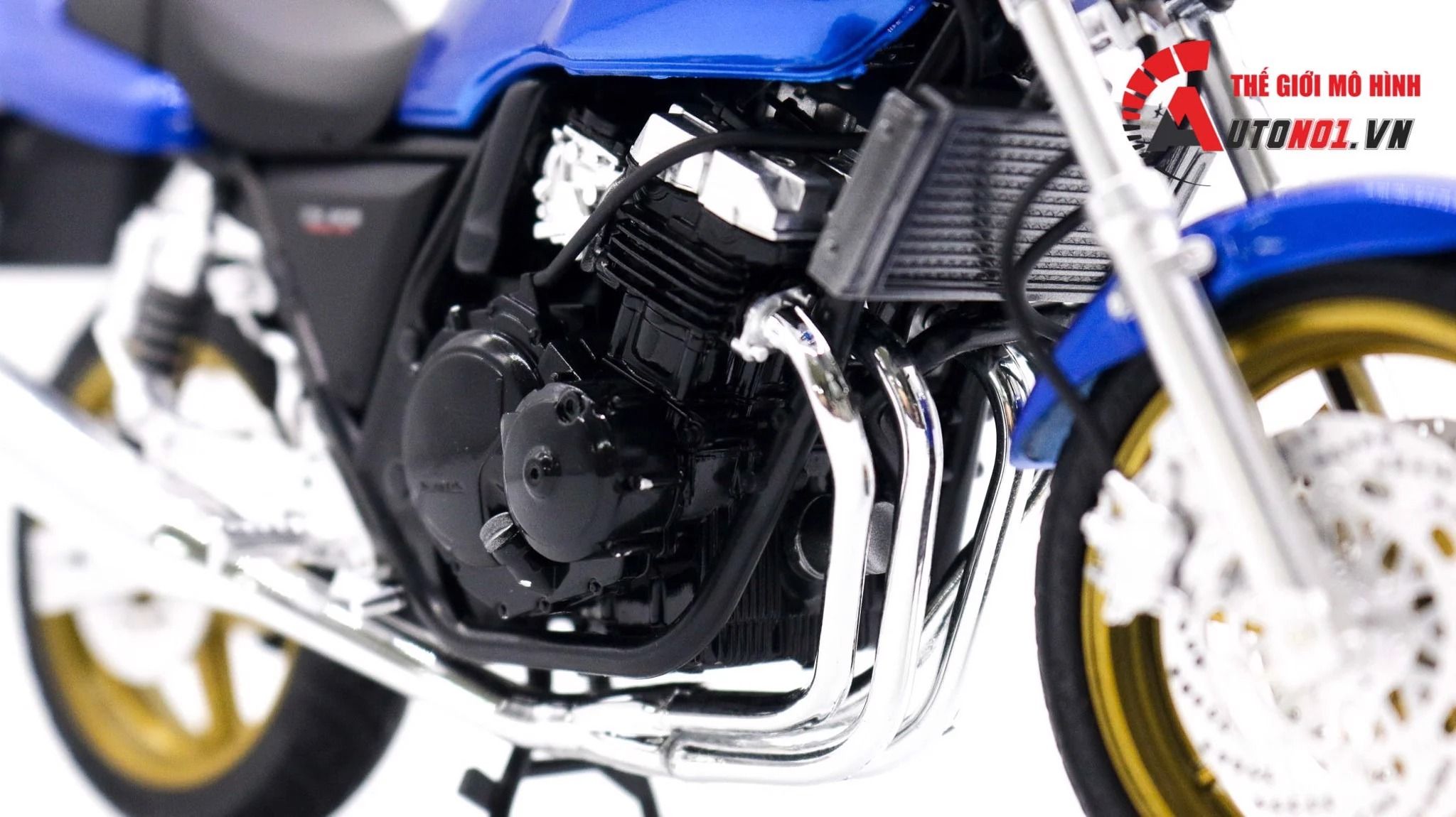  Mô hình xe Honda CB400 Super four blue 1:12 Aoshima D238A 