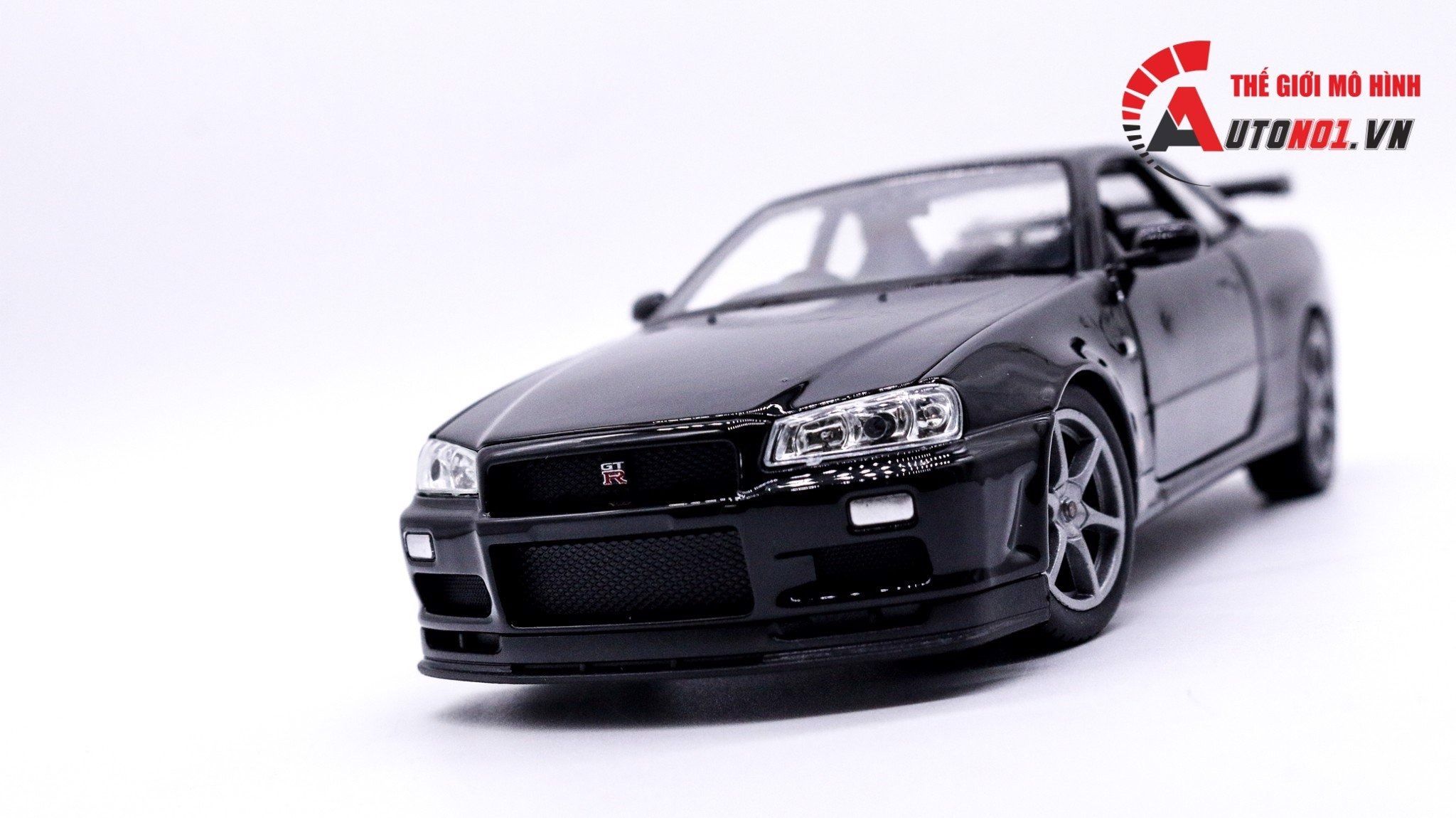  Mô hình xe Nissan Skyline Gt-R R34 1:24 Welly OT132 