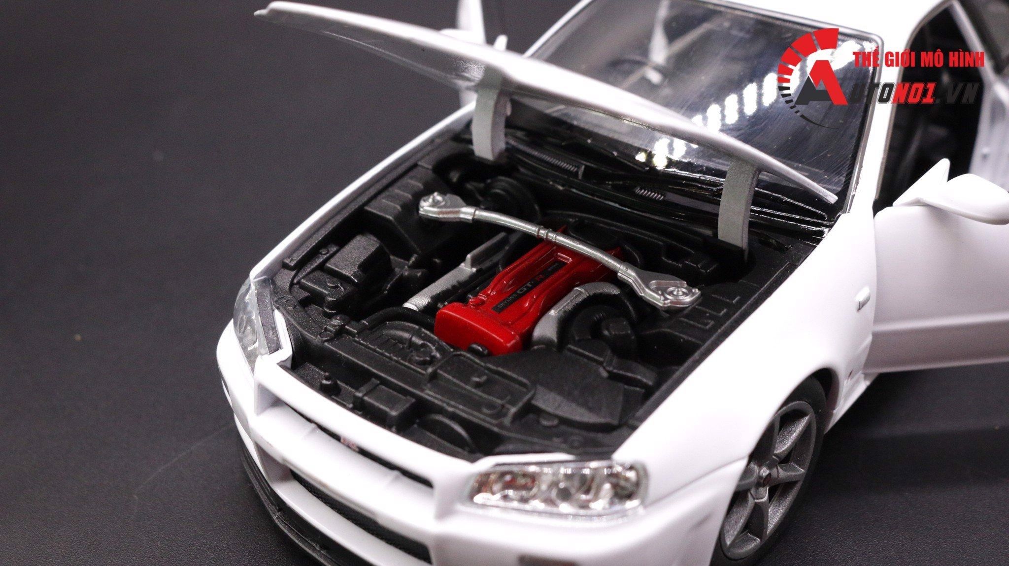  Mô hình xe Nissan Skyline Gt-R R34 1:24 Welly OT132 