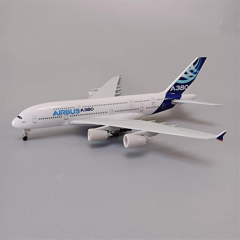  Mô hình máy bay USA Airbus A380 bánh vuông 20cm MB20103 