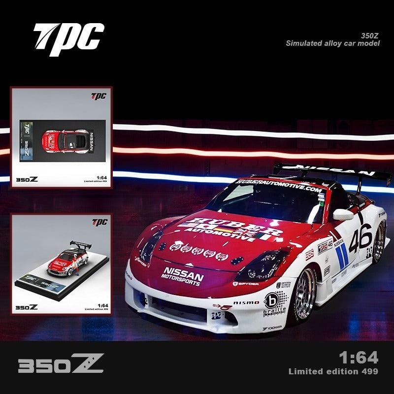  Mô hình xe Nissan 350Z D.Huber automotive motosports #46 limited edtion 499pcs tỉ lệ 1:64 TPC model OT64196 
