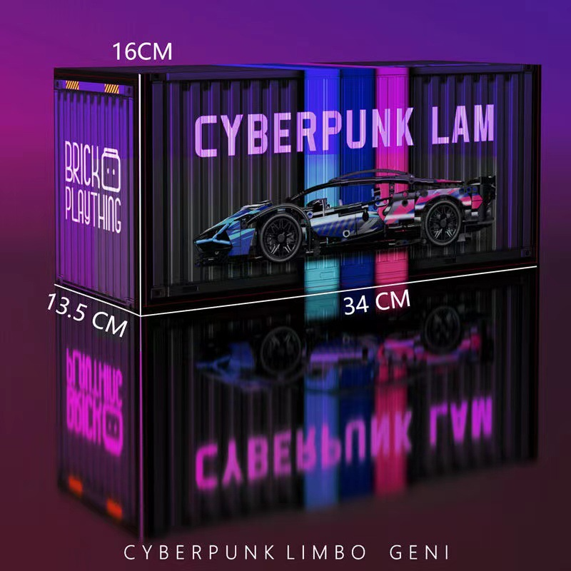  Mô hình xe ô tô lắp ghép Lamborghini CyberPunk galaxy 1314pcs, có điều khiển tỉ lệ 1:14 LG021B 