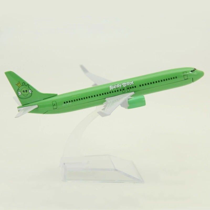 Mô hình máy bay Angry Bird Airlines Green Boeing B737-800 16cm MB16150