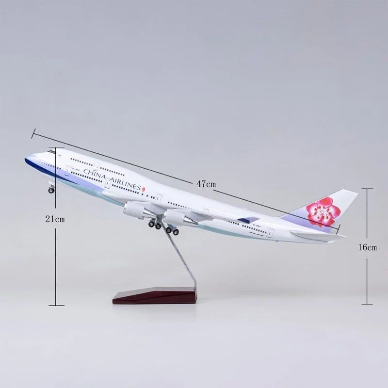  Mô hình máy bay China Airlines Boeing B747 47cm có đèn led tự động theo tiếng vỗ tay hoặc chạm MB47052 