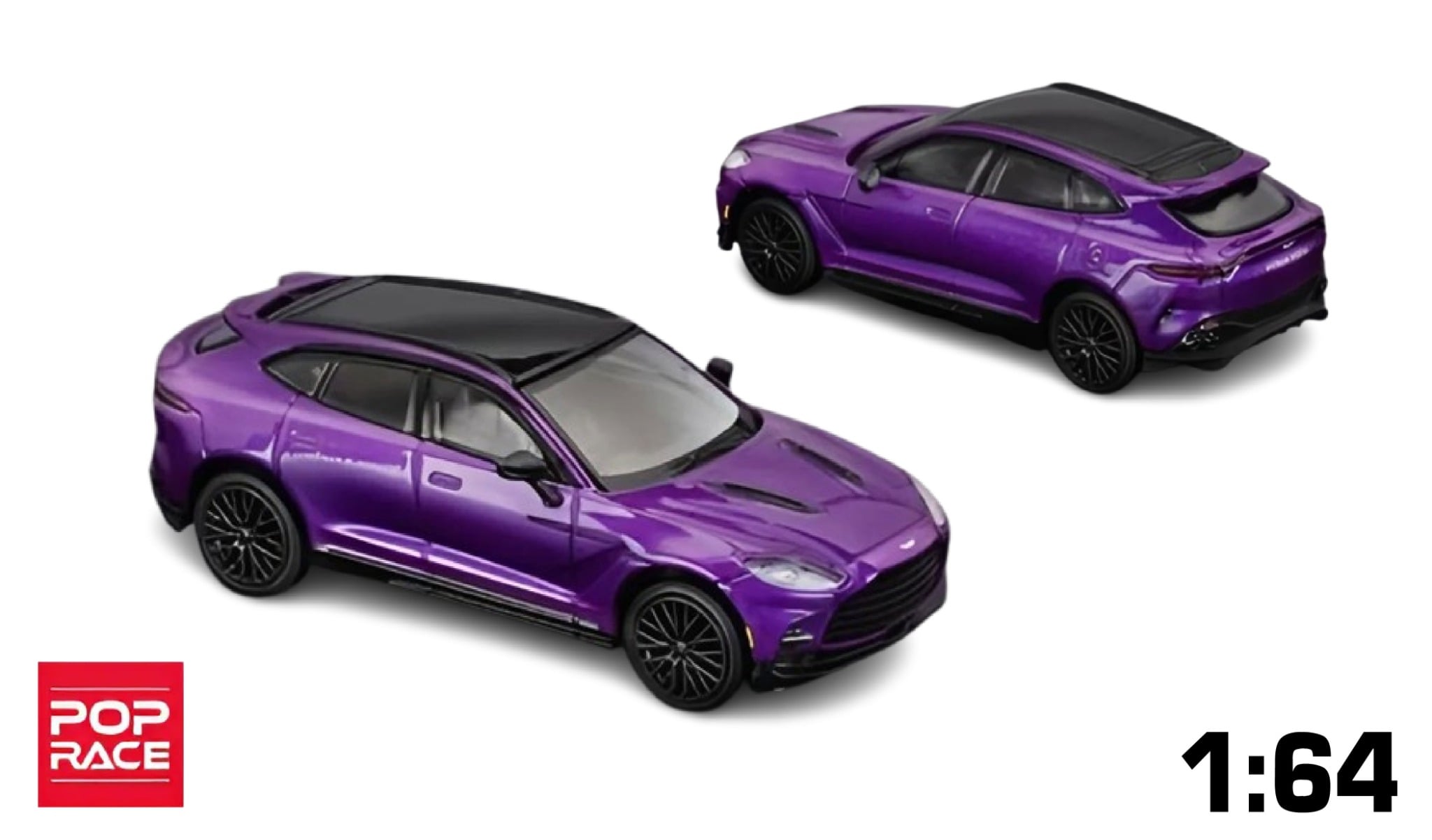  Mô hình xe Aston martin DBX 707 - purple storm tỉ lệ 1:64 Poprace PR640268 
