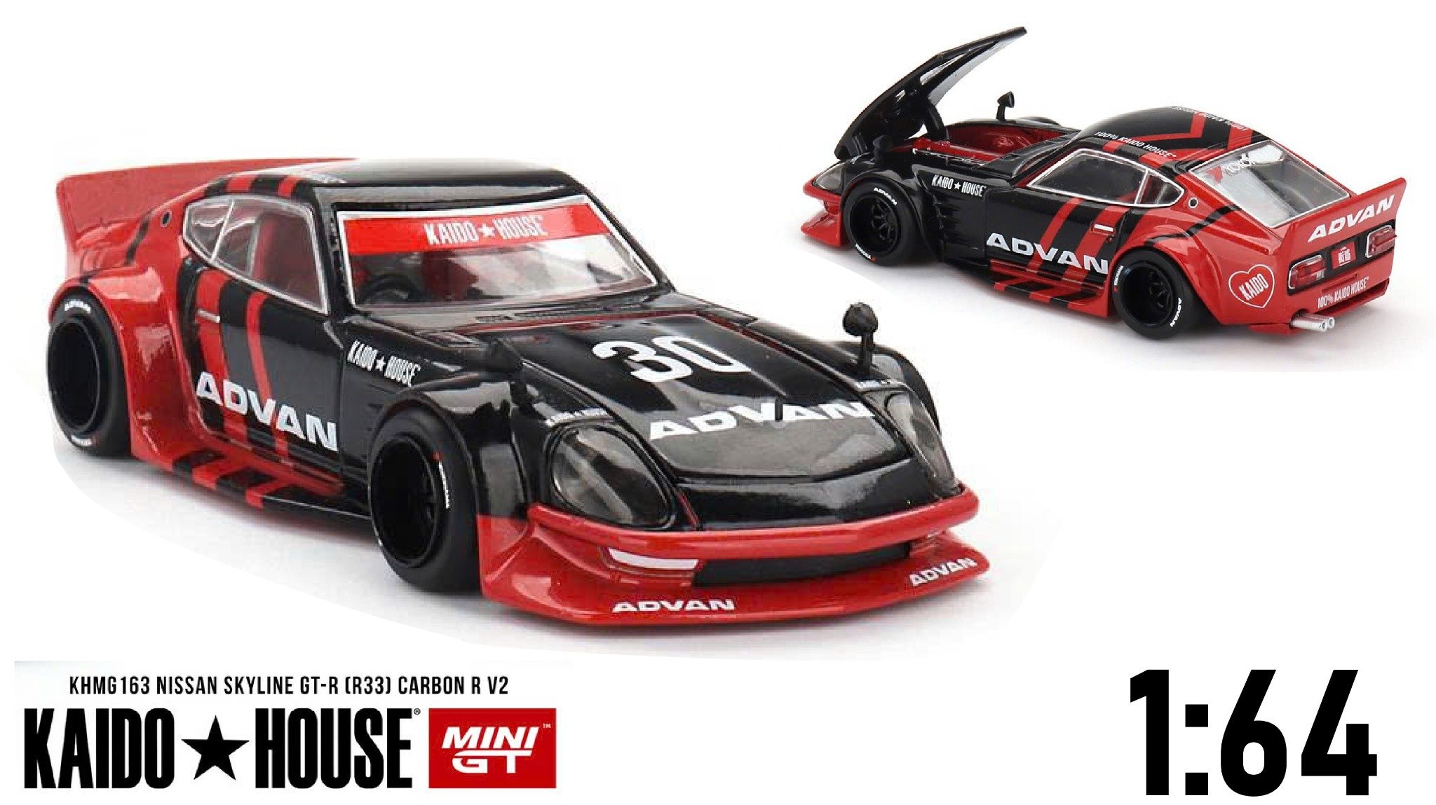  Mô hình xe Nissan Fairlady Z Kaido GT ADVAN tỉ lệ 1:64 Kaido House KHMG172 