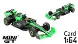  Mô hình xe đua Kick Sauber C44 #77 Valtteri Bottas 2024 F1 2024 Chinese GP card tỉ lệ 1:64 MiniGT MGT01049-BL 