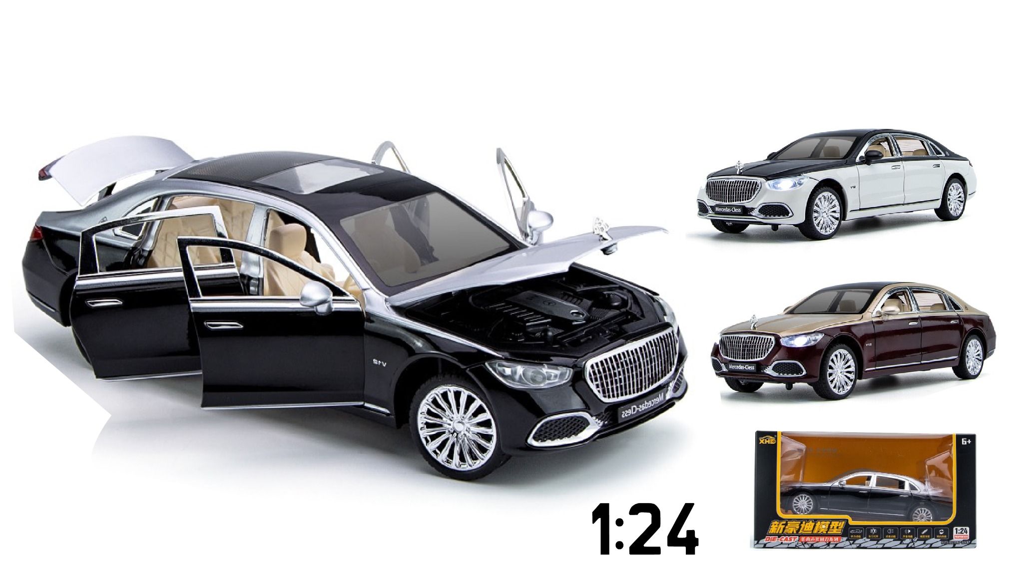 Mô hình xe ô tô Mercedes Maybach S680 W223 2021 118 Norev   banmohinhtinhcom