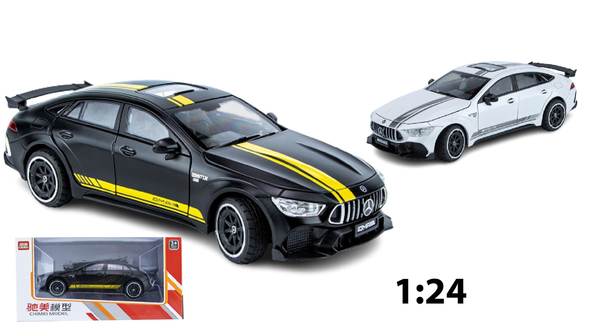  Mô hình xe Mercedes Amg GT 63 đánh lái được full open tỉ lệ 1:24 Chimei Model OT438 