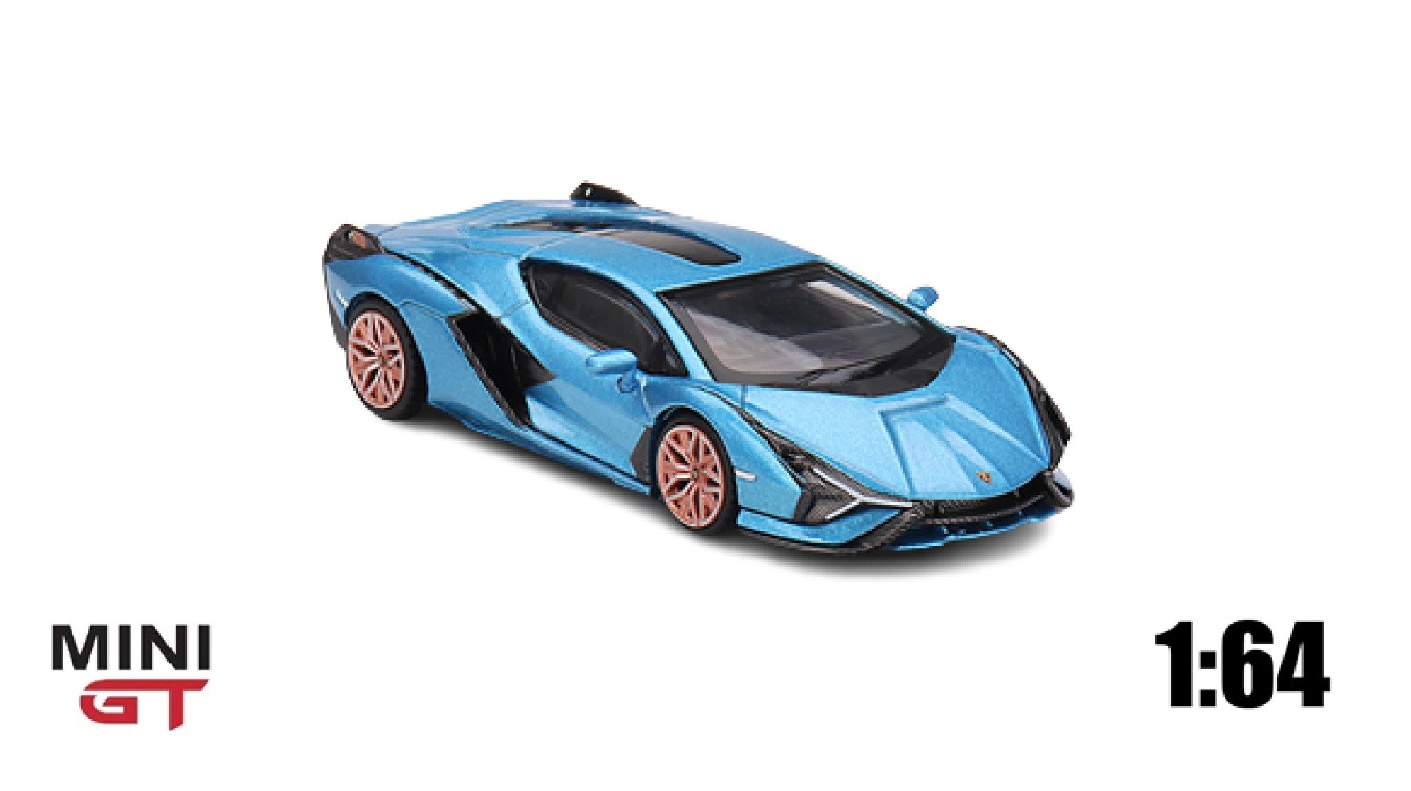  Mô hình xe Lamborghini Sián FKP 37 Blu Aegir tỉ lệ 1:64 MiniGT 