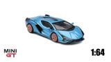  Mô hình xe Lamborghini Sián FKP 37 Blu Aegir tỉ lệ 1:64 MiniGT 