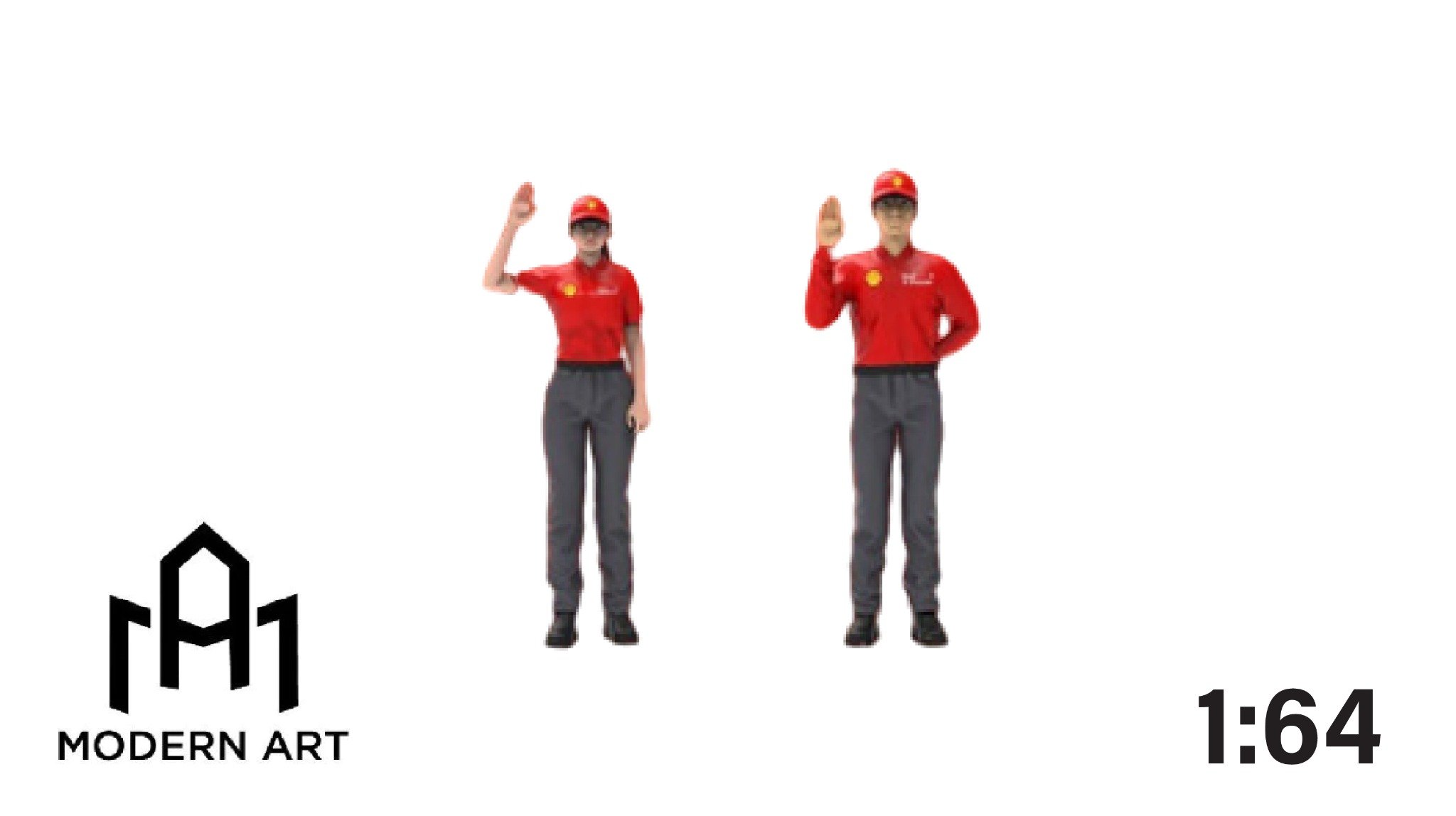  Mô hình nhân vật 2 figure nhân viên Shell tỉ lệ 1:64 Modern Art 