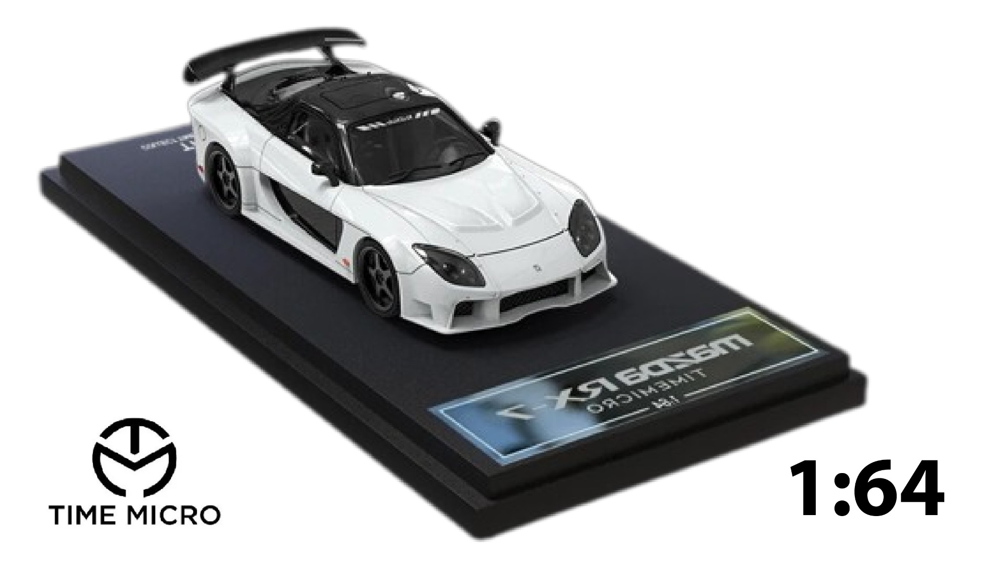  Mô hình xe Mazda RX-7 Veilside White tỉ lệ 1:64 Time micro TM645804 