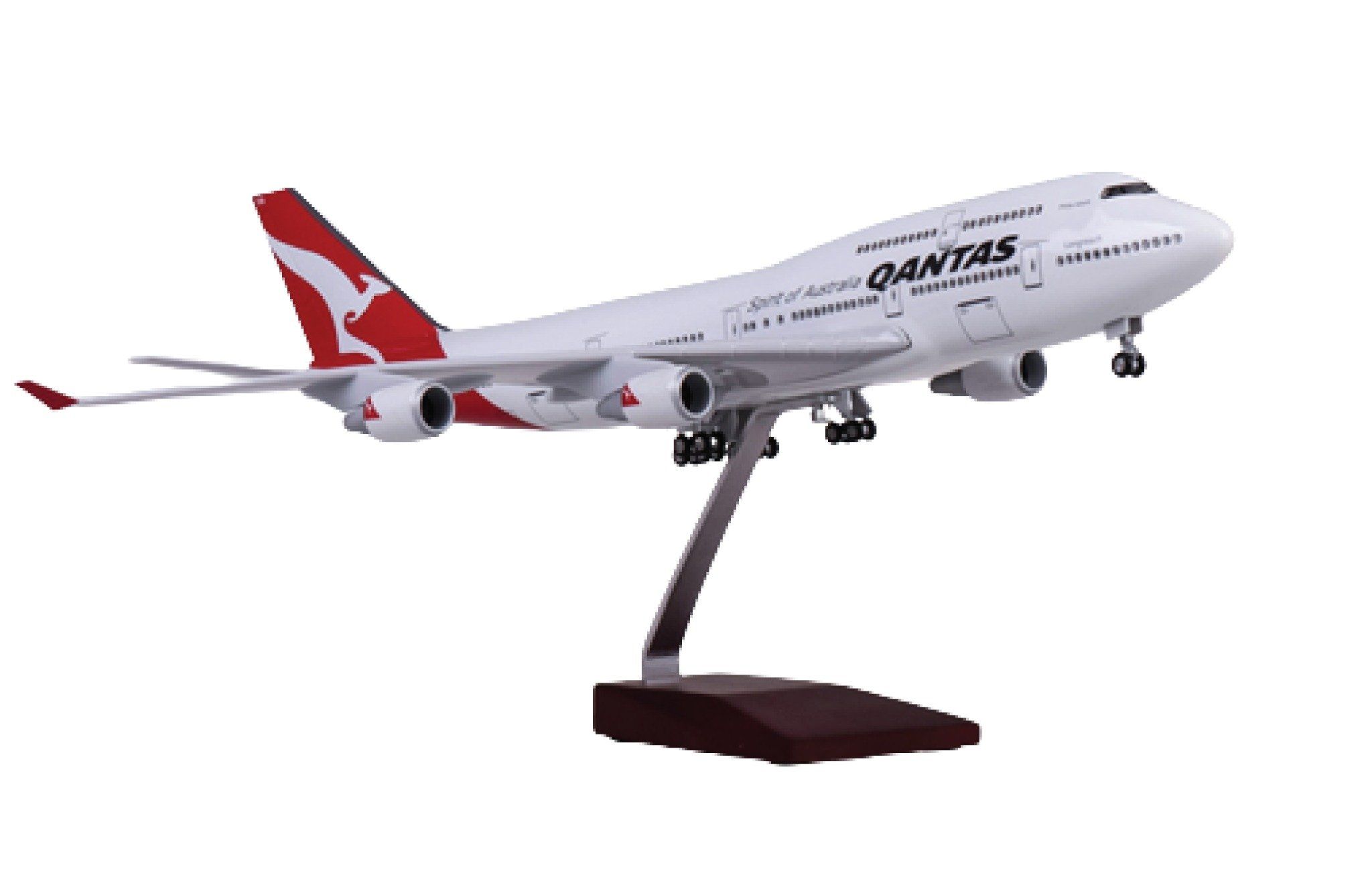  Mô hình máy bay Australia Qantas Boeing B747 47cm 1:130 có đèn led tự động theo tiếng vỗ tay hoặc chạm MB47006 