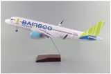  Mô hình máy bay Bamboo Airlines Air Airbus A320 47cm 1:130 có đèn led tự động theo tiếng vỗ tay hoặc chạm MB47004 