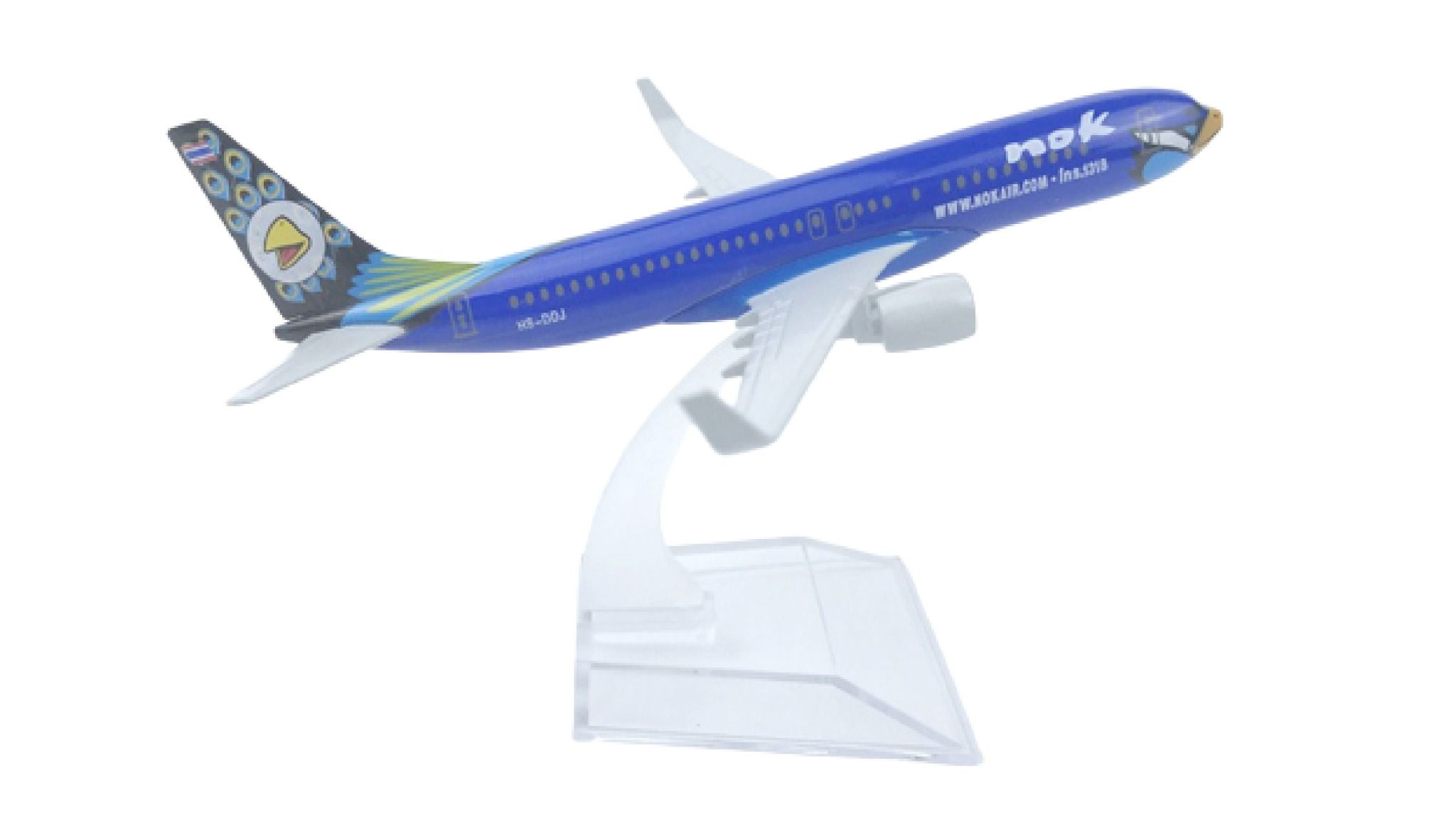  Mô hình máy bay Thailand Nok Boeing B737 HS-DJJ Blue 16cm MB16054 