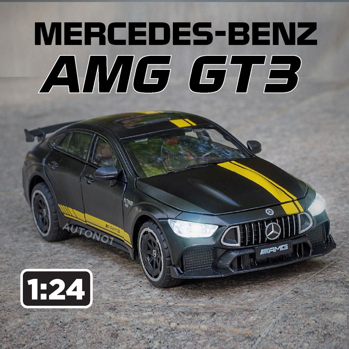  Mô hình xe Mercedes Amg GT 63 đánh lái được full open tỉ lệ 1:24 Chimei Model OT438 