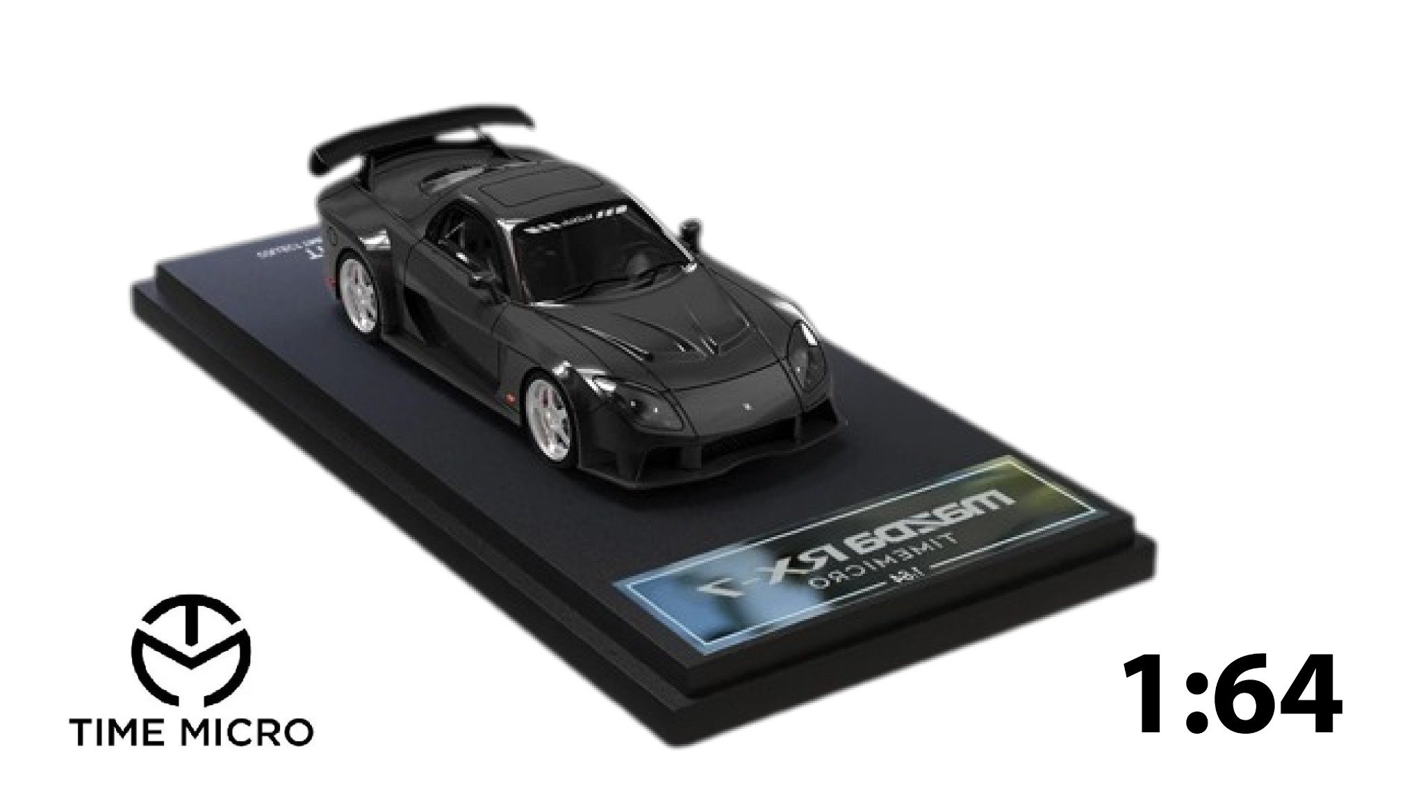  Mô hình xe Mazda RX-7 Veilside Black tỉ lệ 1:64 Time micro TM645802 