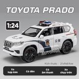  Mô hình xe Toyota Prado police có đèn có âm thanh tỉ lệ 1:24 Alloy OT429 