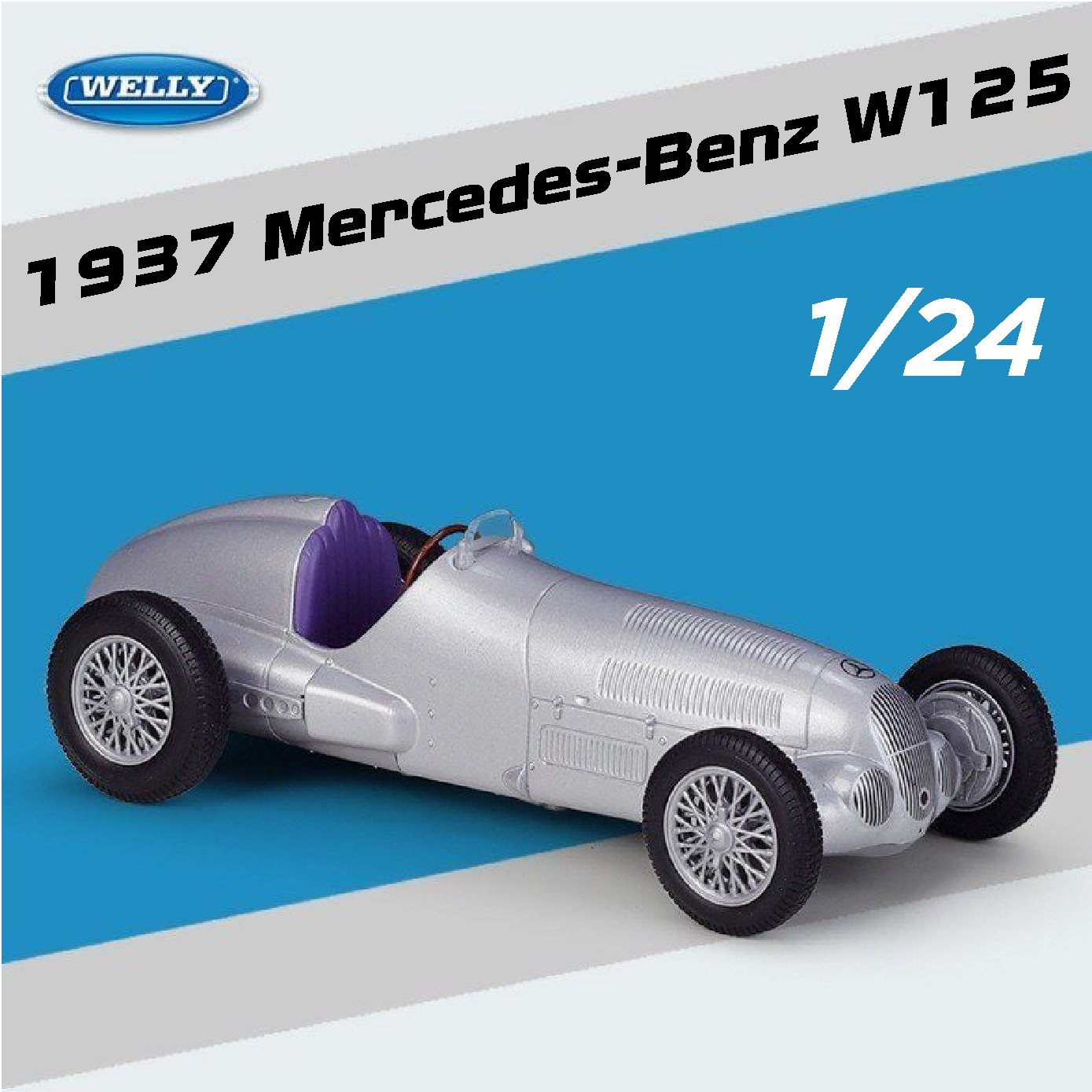 Mô hình xe cổ Mercedes Benz W125 1937 1:24 Welly OT056 