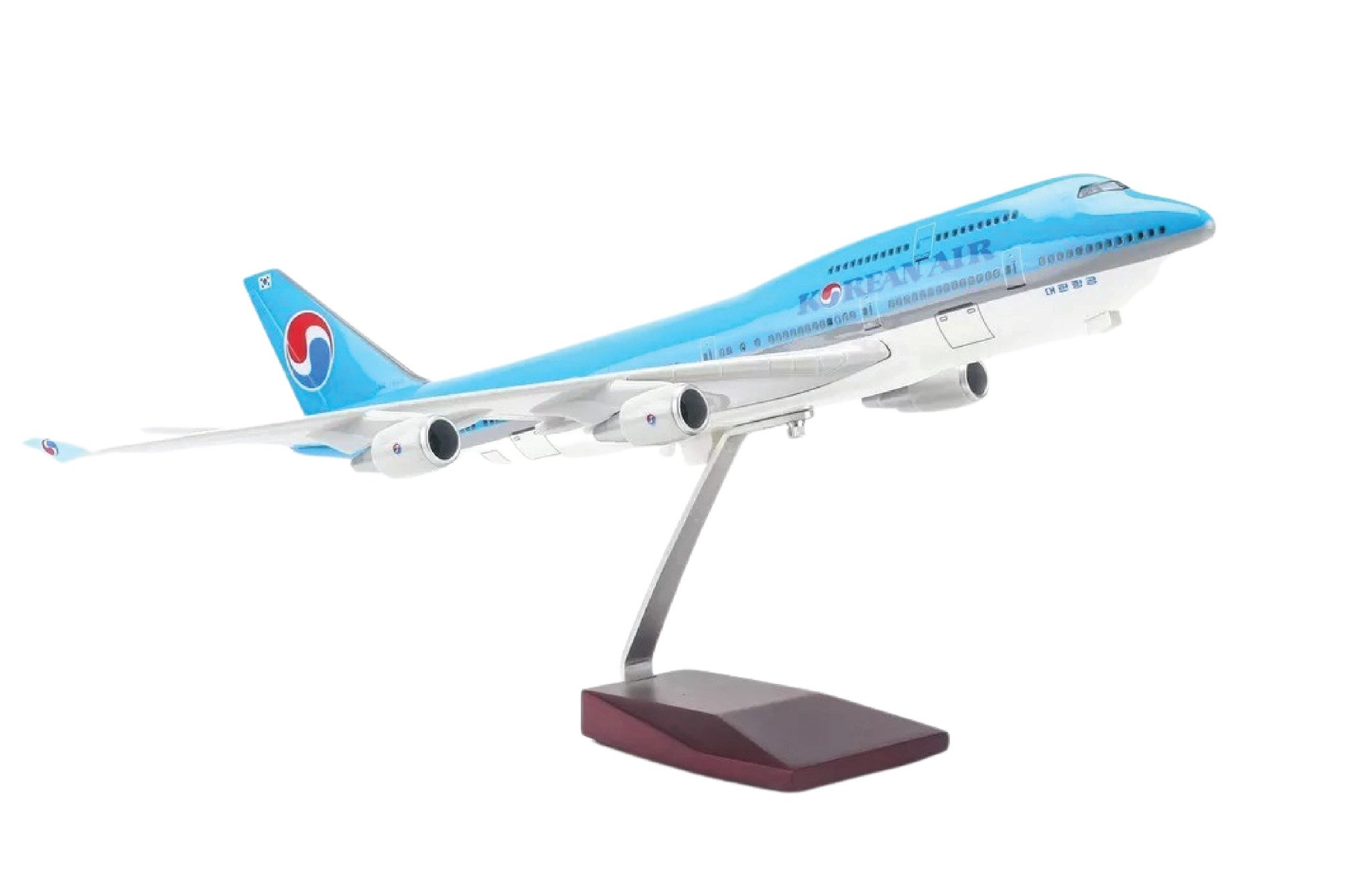  Mô hình máy bay Korean Air Boeing B747 47cm 1:130 có đèn led tự động theo tiếng vỗ tay hoặc chạm MB47009 